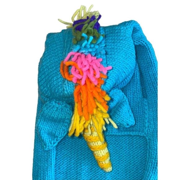 Hand Knit Custom Puppy Unicorn Sweater New - Picture 13 of 13